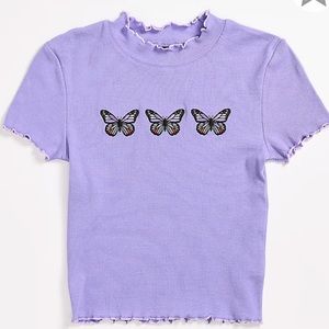 Purple butterfly top